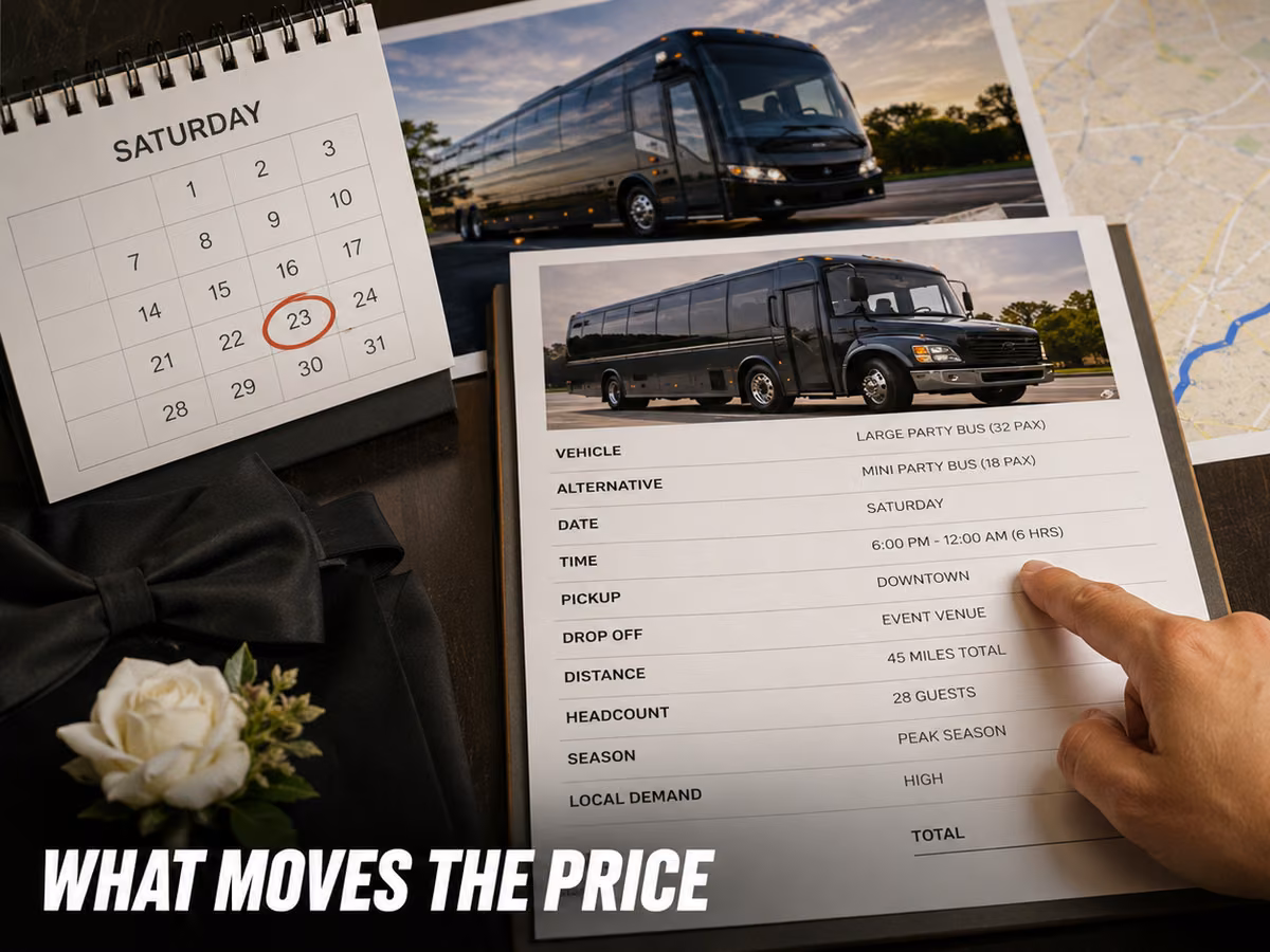 A calendar with a Saturday date circled beside a route map, a compass and a printed quote.