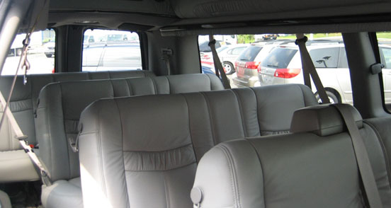 18 passenger van rental interior