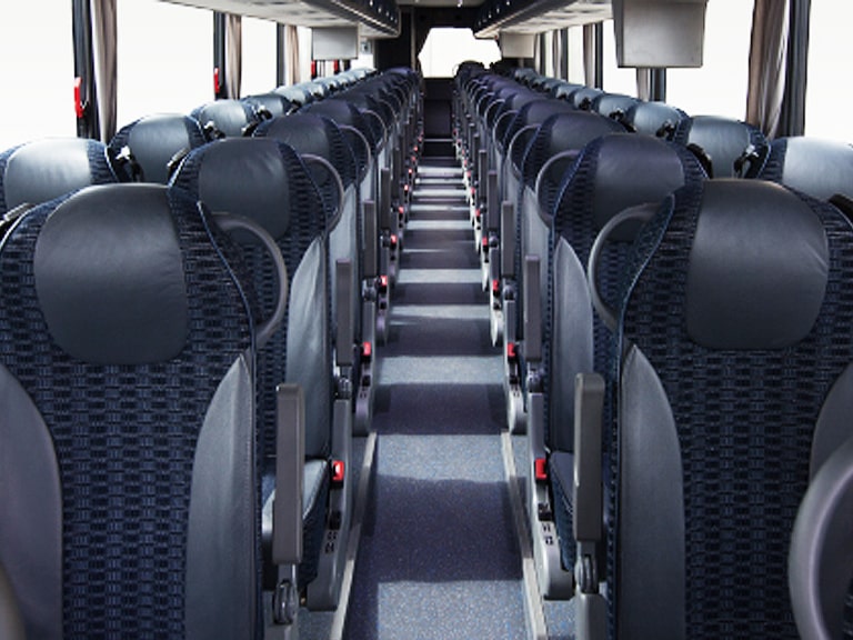 50 passenger charter bus rental interior