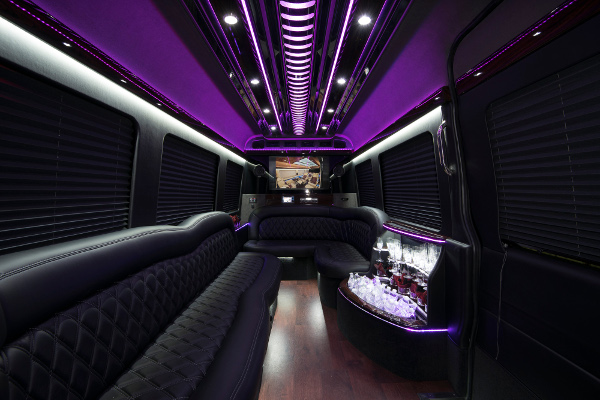 mercedes sprinter limo rental interior